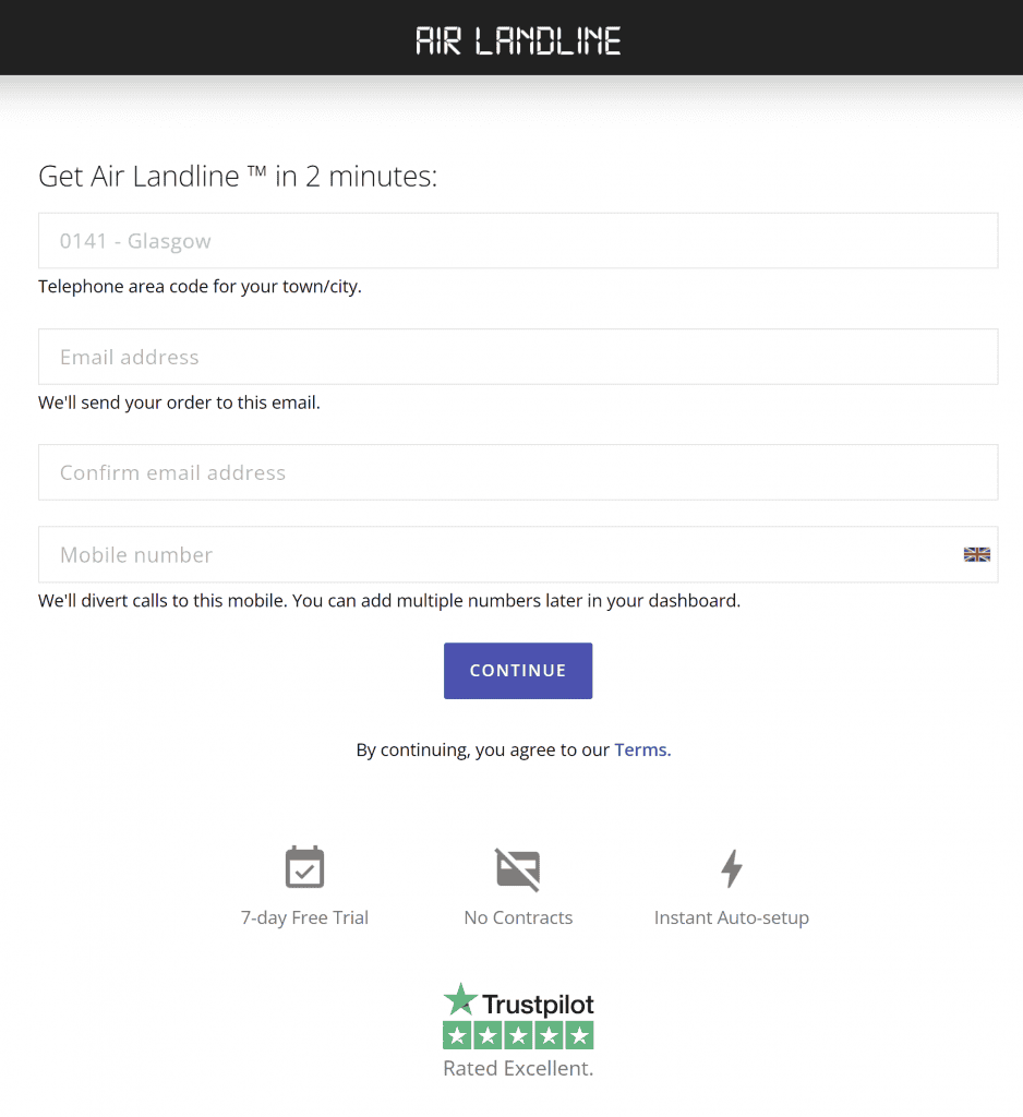 choose the Glasgow area code